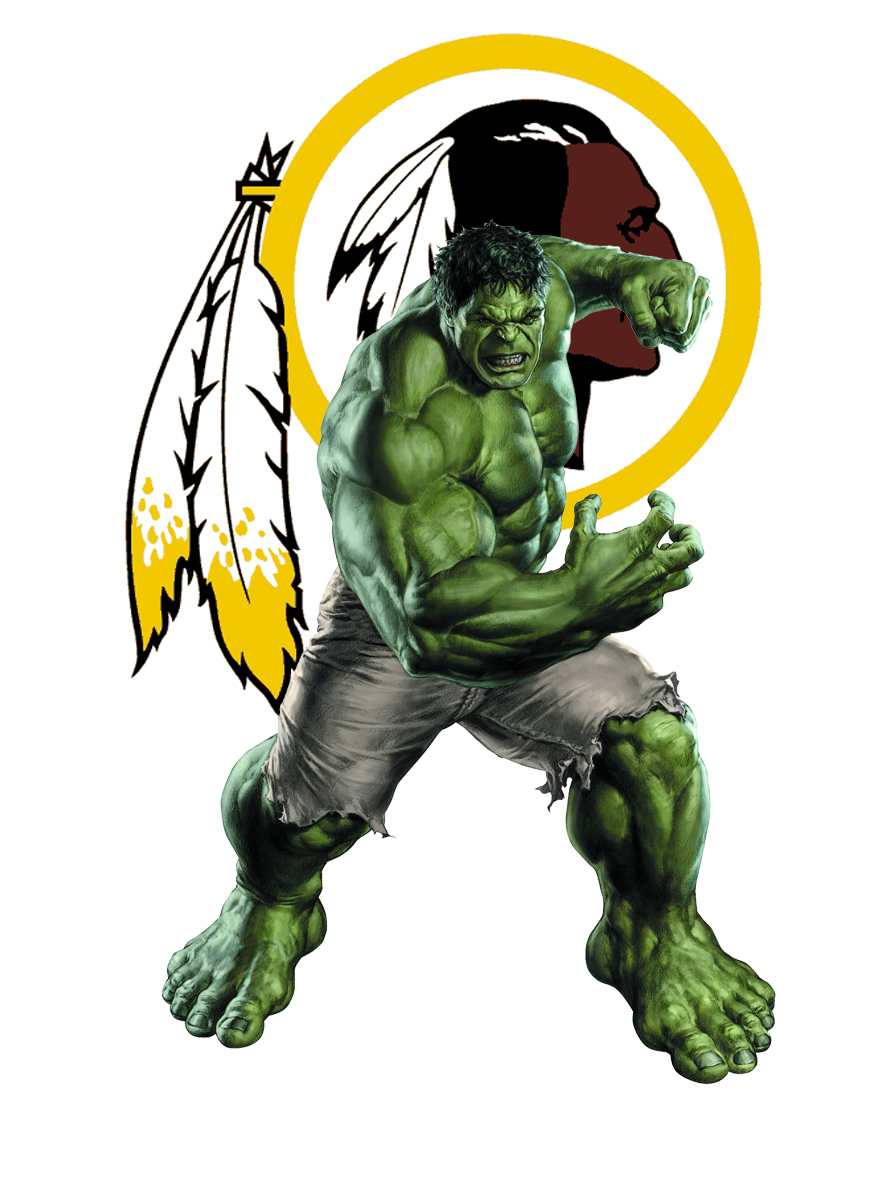 Washington Redskins Hulk Logo iron on paper